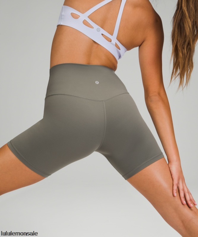 Lululemon Damen DELULU129 | Ausrichten Hochhaus Kurz 6 Grausalbei